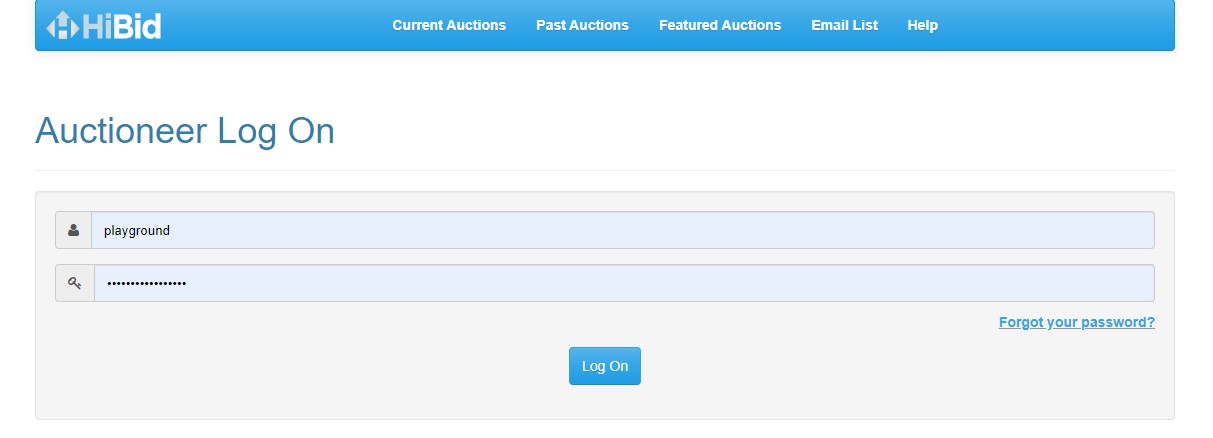 Auctioneer Login